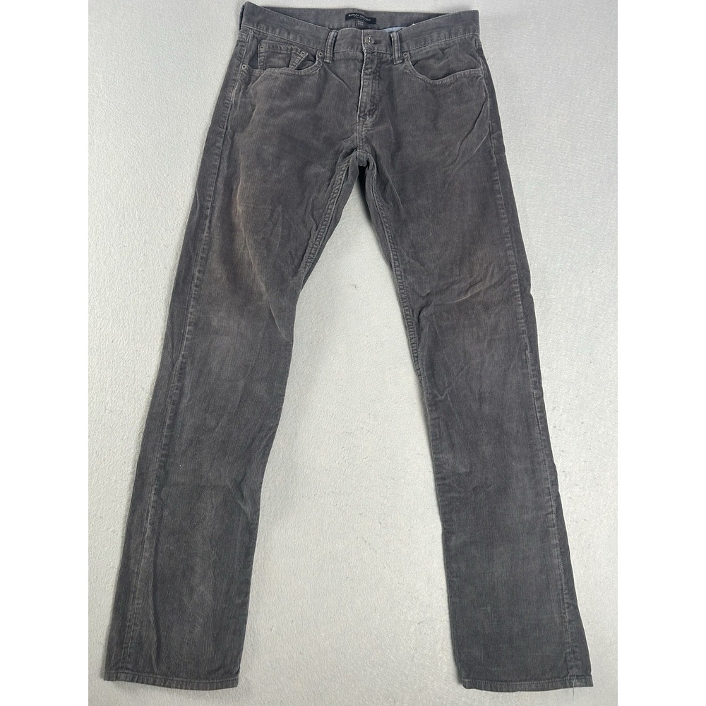 Banana Republic Corduroy Pants Men's 32x34 Gray Pima Cotton Straight Leg